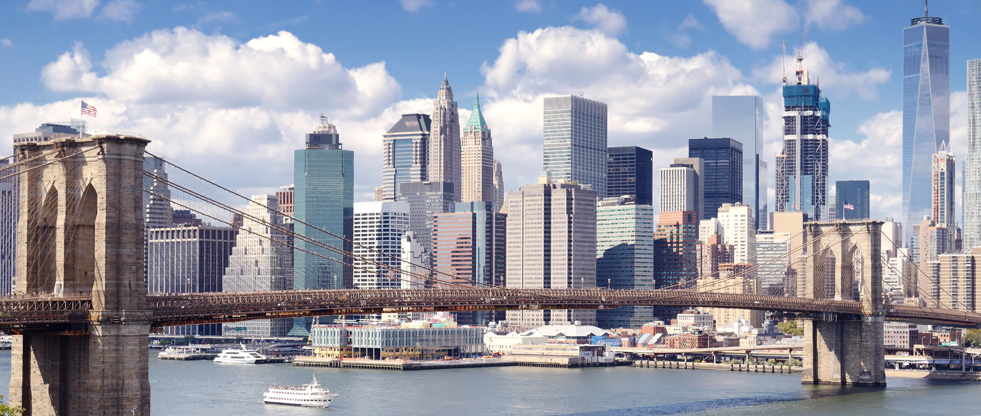 Brooklyn Bridge and New York City Skyline
