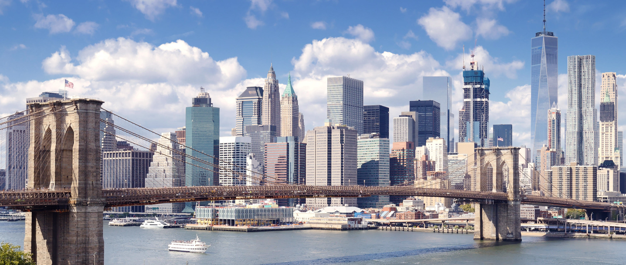 Brooklyn Bridge and New York City Skyline